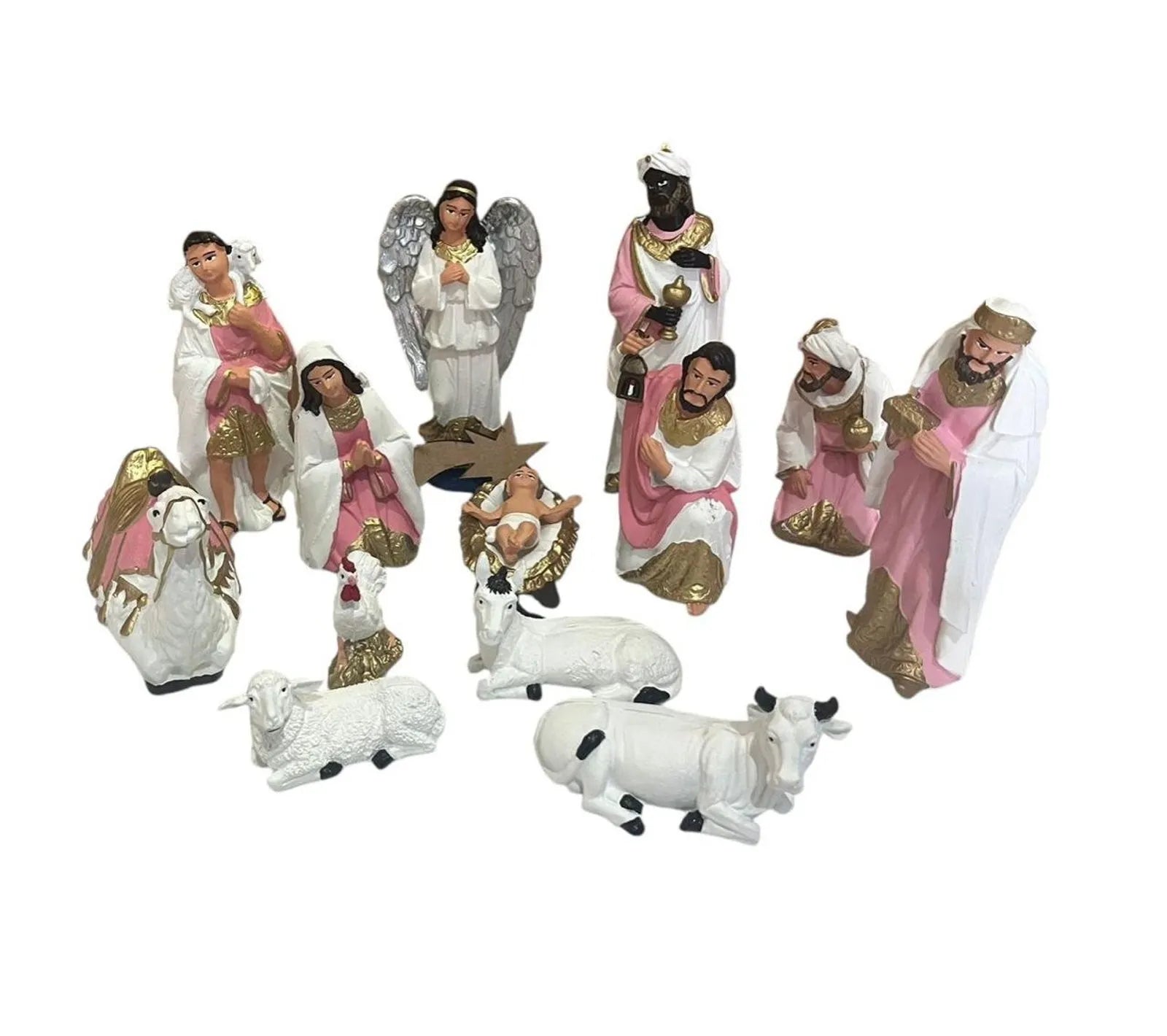 Presépio Natalino Branco 14 Peças