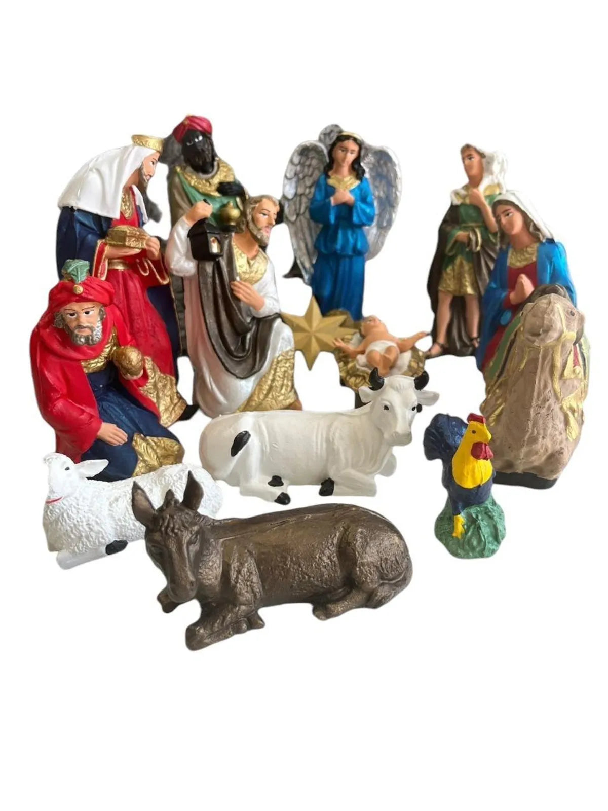 Presépio Natalino Colorido 14 Peças